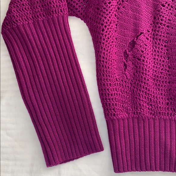 Vivienne Tam Cropped Sweater with Cut Outs, Sz M - Picture 3 of 4